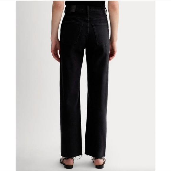 NWOT Everlane Coal Black Way High Straight Leg Denim Jeans In 27 Regular - Picture 4 of 10